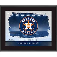 Houston Astros Framed 10.5" x 13" Sublimated Horizontal Team Logo Plaque