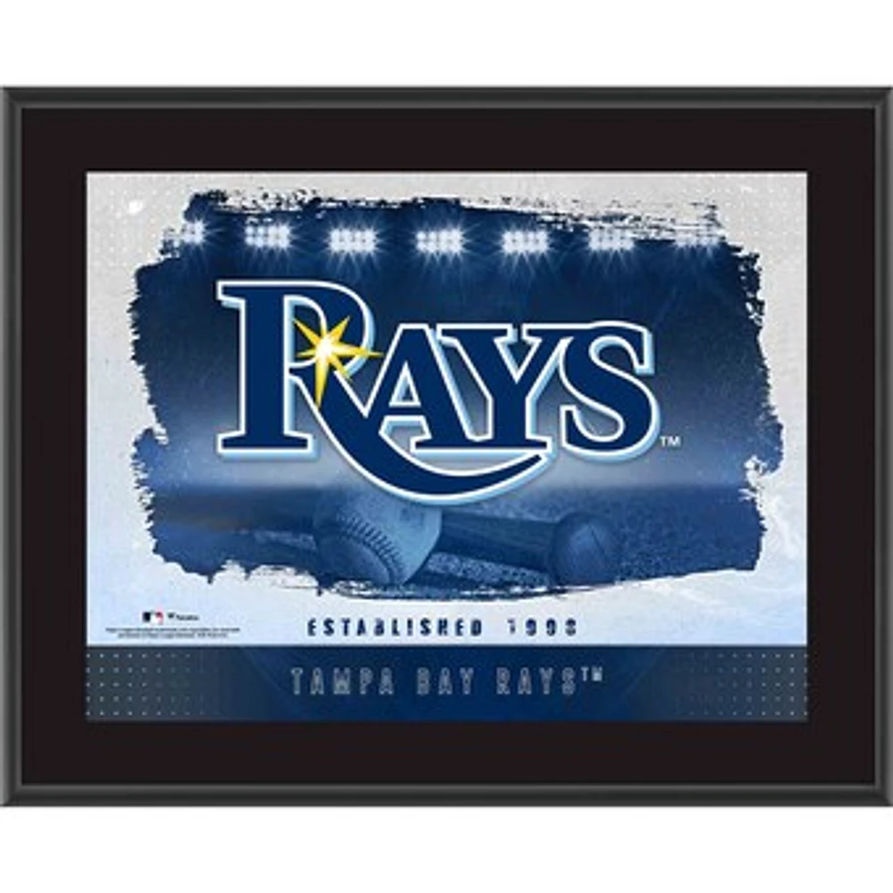 Tampa Bay Rays Framed 10.5" x 13" Sublimated Horizontal Team Logo Plaque