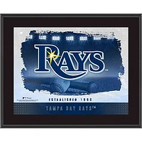 Tampa Bay Rays Framed 10.5" x 13" Sublimated Horizontal Team Logo Plaque