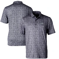 Men's Cutter & Buck Black UCF Knights Citronaut Pike Constellation Print Stretch Polo
