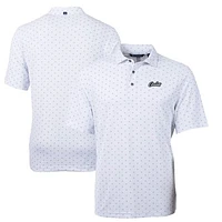 Men's Cutter & Buck White UCF Knights Citronaut Virtue Eco Pique Tile Print Recycled Polo