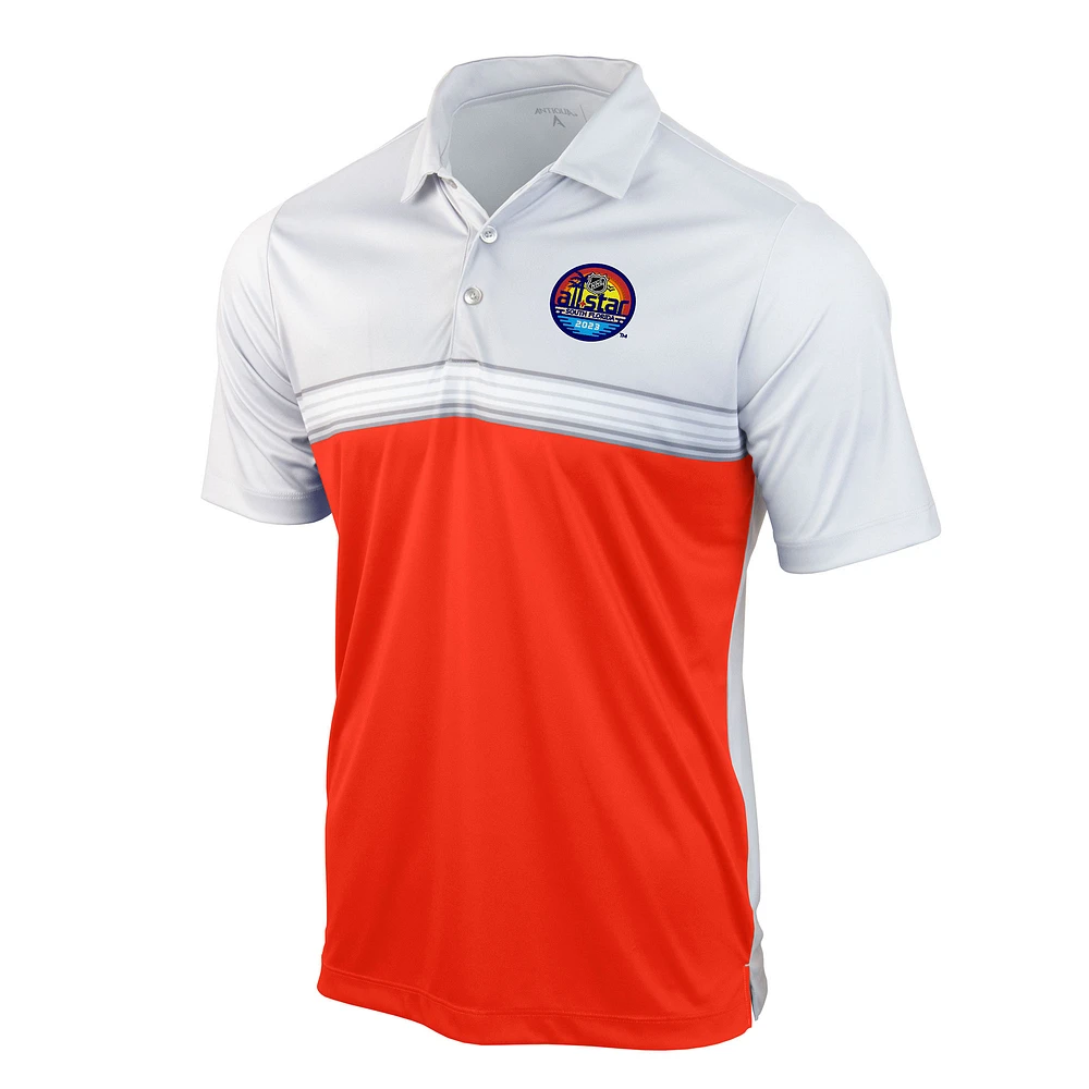 Men's Antigua Gray/Orange 2023 NHL All-Star Game Answer Polo