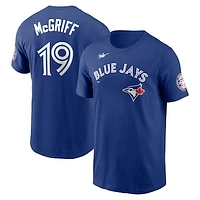 Men's Nike Fred McGriff Royal Toronto Blue Jays Name & Number Hall of Fame T-Shirt