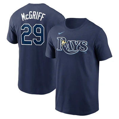 Men's Nike Fred McGriff Navy Tampa Bay Rays Name & Number T-Shirt