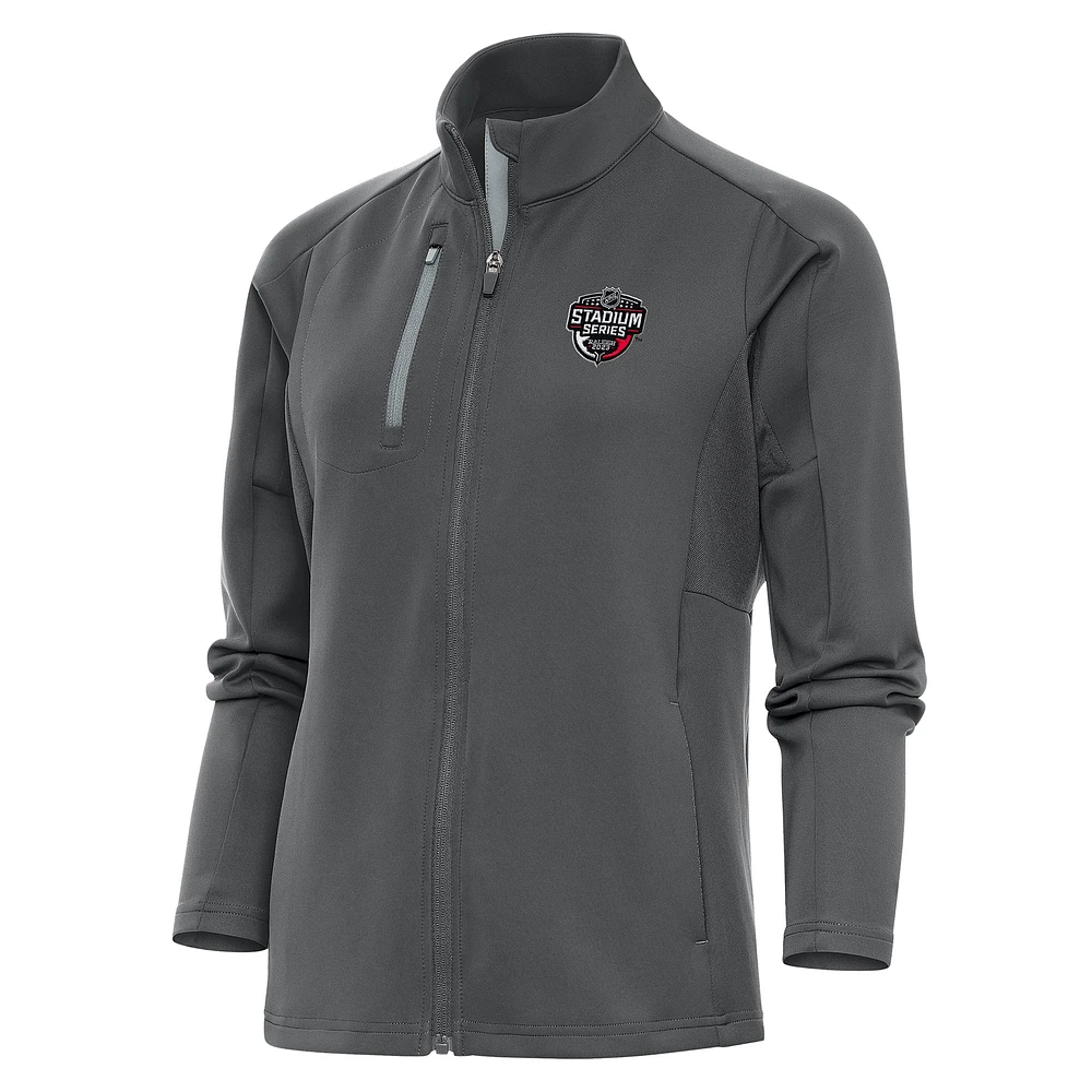 Women's Antigua Charcoal 2023 NHL Stadium Series Generation Full-Zip Jacket