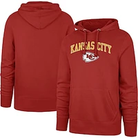 Men's '47 Red Kansas City Chiefs Arch Game Headline Pullover Hoodie