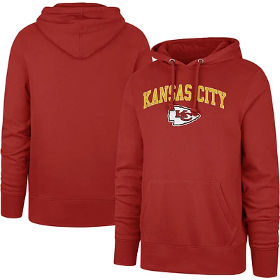 Men's '47 Red Kansas City Chiefs Arch Game Headline Pullover Hoodie