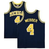 Chris Webber Michigan Wolverines Autographed Navy 1991-92 Mitchell & Ness Swingman Jersey