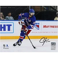 Chris Kreider New York Rangers Autographed 8" x 10" Blue Jersey with Puck Photograph