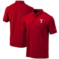 Men's Columbia Red Texas Rangers Omni-Wick Drive Polo