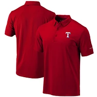 Men's Columbia Red Texas Rangers Omni-Wick Drive Polo