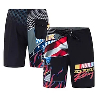 Men's Hurley Black NASCAR Phantom-Eco Racing 20'' Boardshort