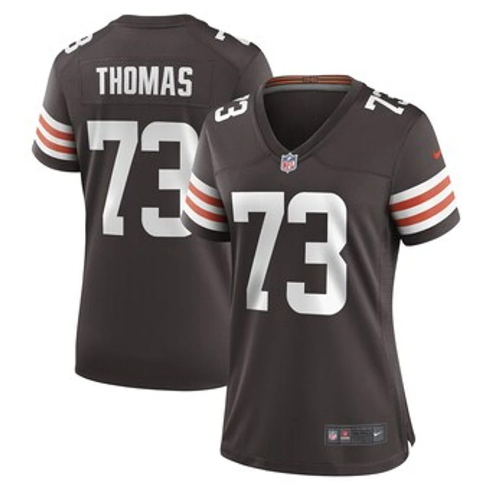 Women's Nike Joe Thomas Brown Cleveland Browns Retired Game Player Jersey