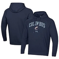 Men's Under Armour Navy Columbus Clippers All Day Fleece Pullover Hoodie