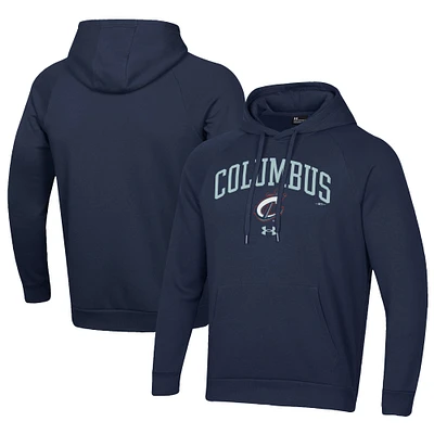 Men's Under Armour Navy Columbus Clippers All Day Fleece Pullover Hoodie