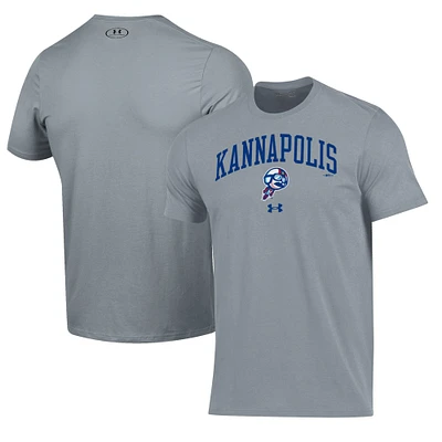 Men's Under Armour Gray Kannapolis Cannon Ballers Performance T-Shirt