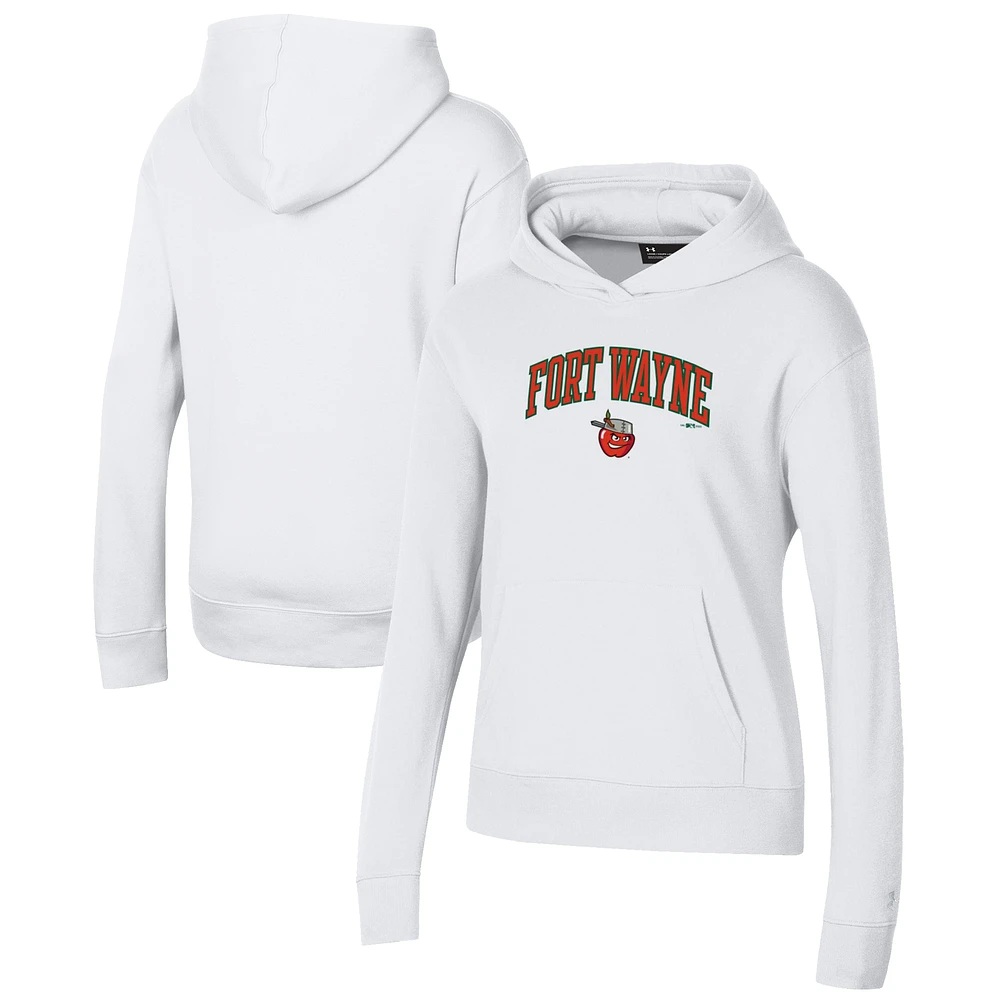 Women's Under Armour White Fort Wayne TinCaps All Day Pullover Hoodie