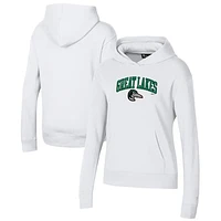 Women's Under Armour White Great Lakes Loons All Day Pullover Hoodie