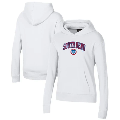 Women's Under Armour White South Bend Cubs All Day Pullover Hoodie