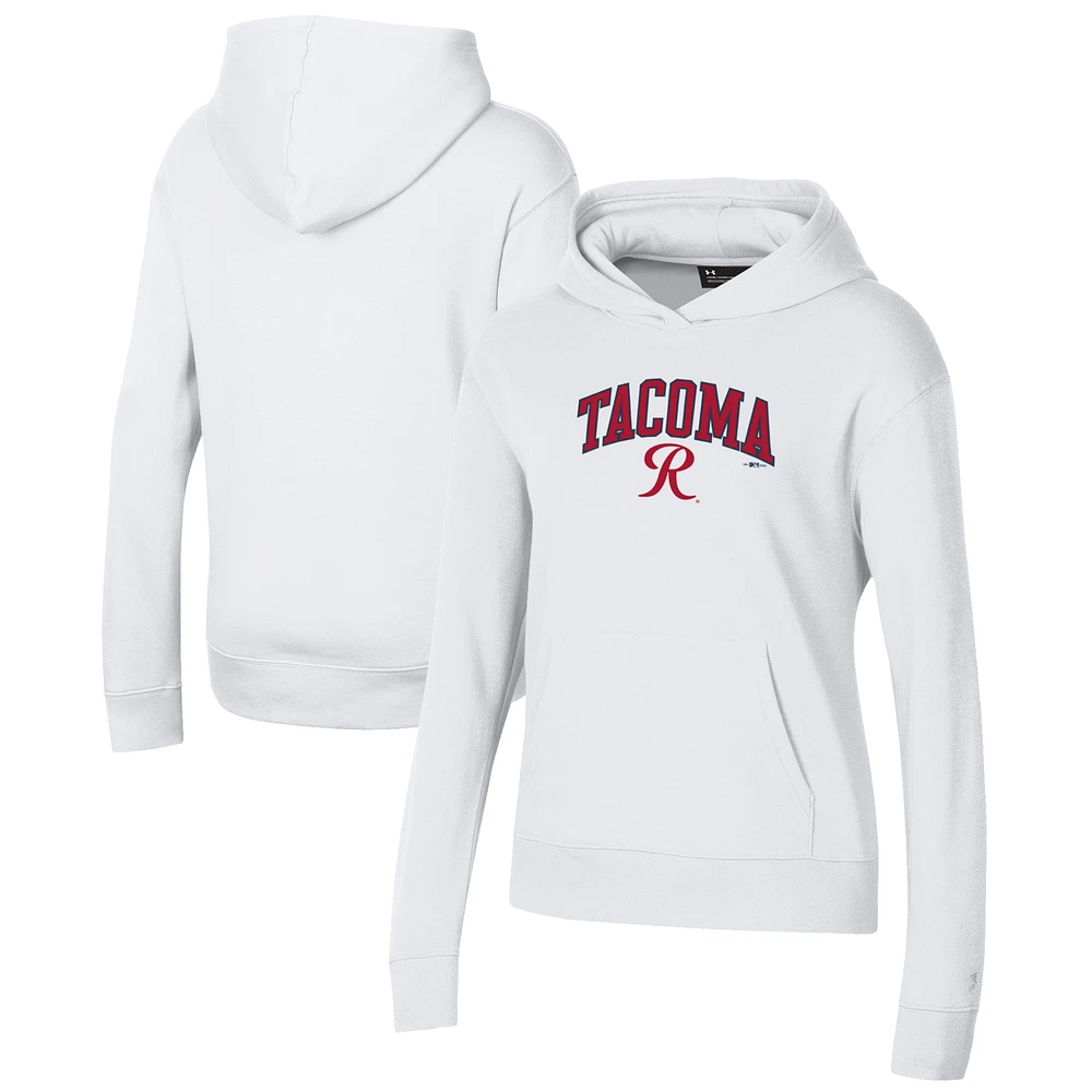 Women's Under Armour White Tacoma Rainiers All Day Pullover Hoodie