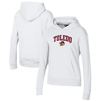 Women's Under Armour White Toledo Mud Hens All Day Pullover Hoodie