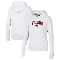 Women's Under Armour White Toledo Mud Hens All Day Pullover Hoodie