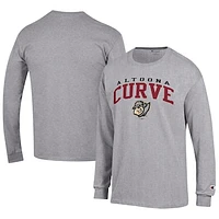Men's Champion Gray Altoona Curve Jersey Long Sleeve T-Shirt