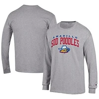 Men's Champion Gray Amarillo Sod Poodles Jersey Long Sleeve T-Shirt