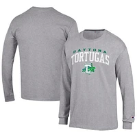 Men's Champion Gray Daytona Tortugas Jersey Long Sleeve T-Shirt