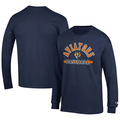 Men's Champion Navy Las Vegas Aviators Jersey Long Sleeve T-Shirt