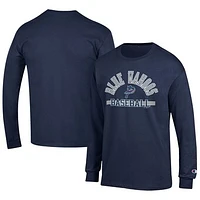 Men's Champion Navy Pensacola Blue Wahoos Jersey Long Sleeve T-Shirt