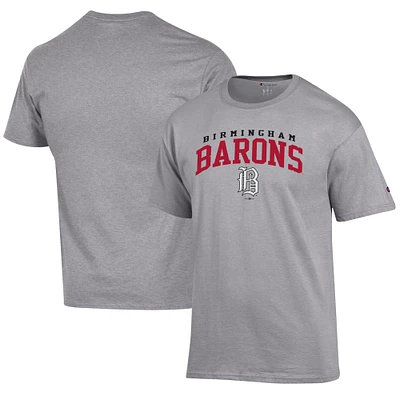 Men's Champion Gray Birmingham Barons Jersey T-Shirt