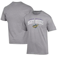 Men's Champion Gray Fort Myers Mighty Mussels Jersey T-Shirt