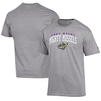 Men's Champion Gray Fort Myers Mighty Mussels Jersey T-Shirt