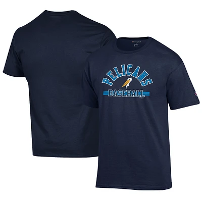 Men's Champion Navy Myrtle Beach Pelicans Jersey T-Shirt