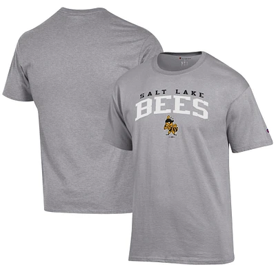 Men's Champion Gray Salt Lake Bees Jersey T-Shirt