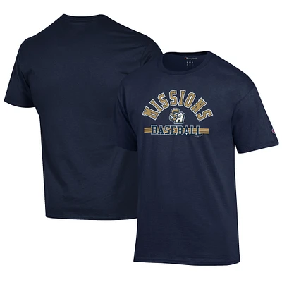 Men's Champion Navy San Antonio Missions Logo Jersey T-Shirt