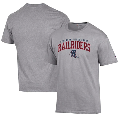 Men's Champion Gray Scranton Wilkes-Barre RailRiders Jersey T-Shirt