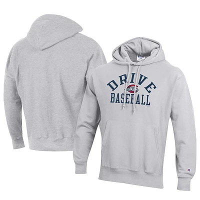 Men's Champion Gray Greenville Drive Baseball Reverse Weave Pullover Hoodie