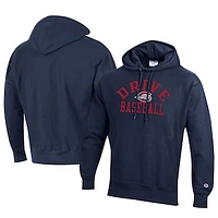 Men's Champion Navy Greenville Drive Baseball Reverse Weave Pullover Hoodie