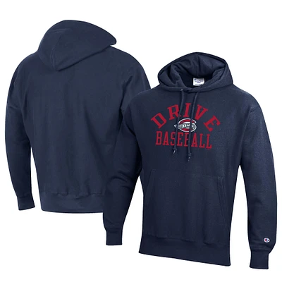 Men's Champion Navy Greenville Drive Baseball Reverse Weave Pullover Hoodie