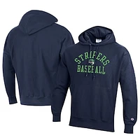 Men's Champion Navy Gwinnett Stripers Baseball Reverse Weave Pullover Hoodie