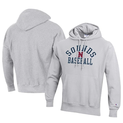 Men's Champion Gray Nashville Sounds Baseball Reverse Weave Pullover Hoodie