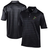 Men's Champion Black Norfolk Tides Textured Solid Polo