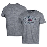 Men's Champion Gray New Hampshire Fisher Cats Ultimate Tri-Blend T-Shirt