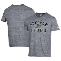Men's Champion Gray Norfolk Tides Ultimate Tri-Blend T-Shirt