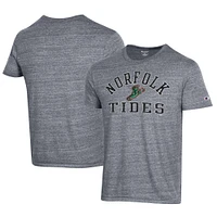 Men's Champion Gray Norfolk Tides Ultimate Tri-Blend T-Shirt