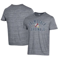 Men's Champion Gray Palm Beach Cardinals Ultimate Tri-Blend T-Shirt