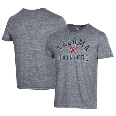 Men's Champion Gray Tacoma Rainiers Ultimate Tri-Blend T-Shirt