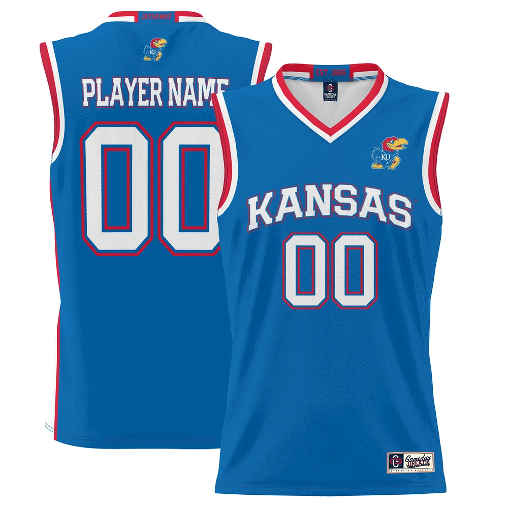 Youth GameDay Greats Royal Kansas Jayhawks NIL Pick-A-Player Lightweight Men's Basketball Jersey